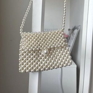 White Pearl Crossbody Mini Micro Bag y2k trendy cottagecore fairy 90s vintage
